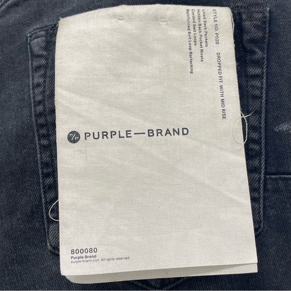 Purple Brand Tie-Dye Print Black Denim Distressed Shorts Size 31 - Picture 7 of 13